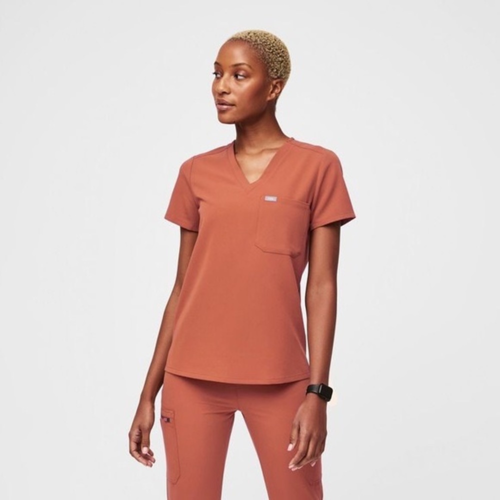 FIGS CATARINA TOP XXS TERRACOTTA